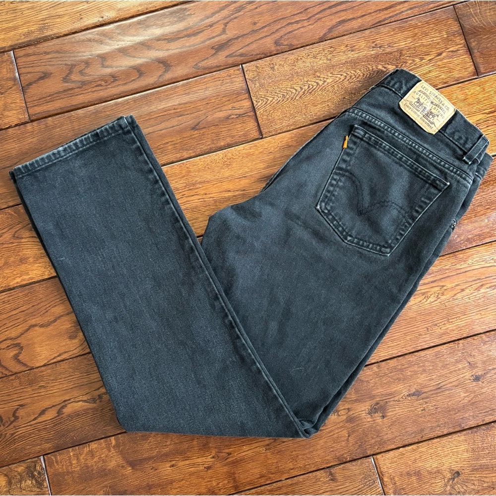 Vintage Levi's Black Straight Leg Jeans